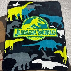 Jurassic World Black and Blue Throw Blanket